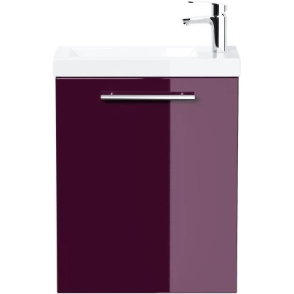 Posseik Badmöbel-Set Alexo 40 Cm Weiß-Brombeer 3-teilig – Bild 9