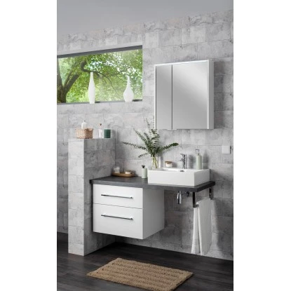 Fackelmann Spiegelschrank 60 Cm Denver Weiß – Bild 3