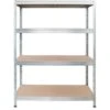 Ar Shelving Schwerlast-Steckregal Rivet 180 Cm X 120 Cm X 45 Cm 4 Böden Verzinkt