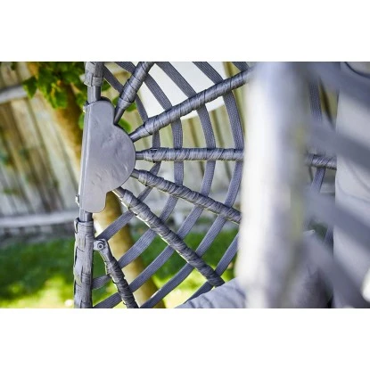 Hängesessel Leyburn Aus Polyrattan Grau-Taupe – Bild 10