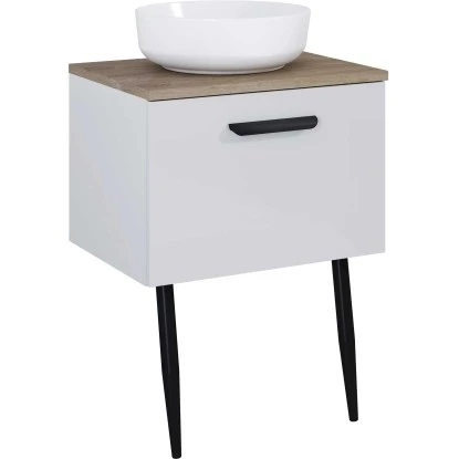 Maximus Waschbeckenunterschrank Tall 60 Cm 1S Stone Matt – Bild 2