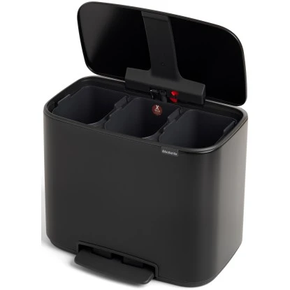 Brabantia Treteimer Bo 3 X 11 L Matt Black – Bild 3