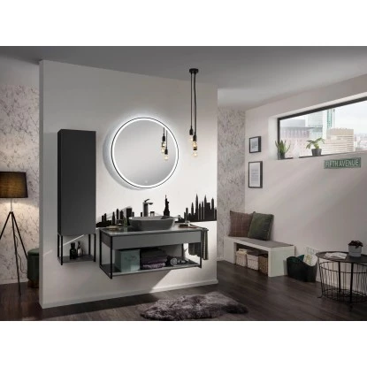 Fackelmann Midischrank New York 33 Cm Grau Matt – Bild 2