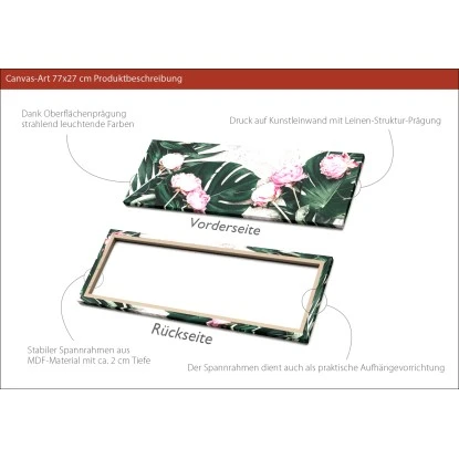 Leinwandbild Anonymus Vintage Flowers II 77 Cm X 27 Cm – Bild 3