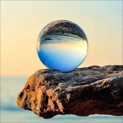 Glasbild Blue Drop 20 Cm X 20 Cm