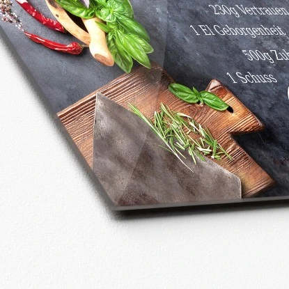 Glasbild Kochkreation III 20 Cm X 20 Cm