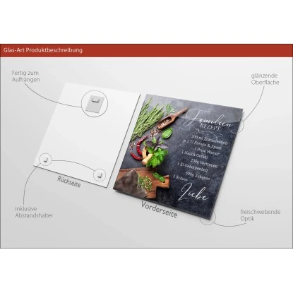 Glasbild Kochkreation III 20 Cm X 20 Cm – Bild 3