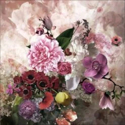 Glasbild Colourful Baroque Flowermi Cm X II 30 Cm X 30 Cm