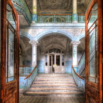 Glasbild Mystic House III 50 Cm X 50 Cm