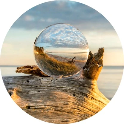 Glasbild Drop On Wood 30 Cm X 30 Cm