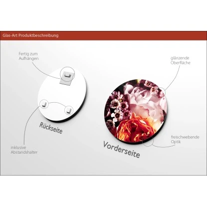 Glasbild Baroque Flowers I 30 Cm X 30 Cm – Bild 3