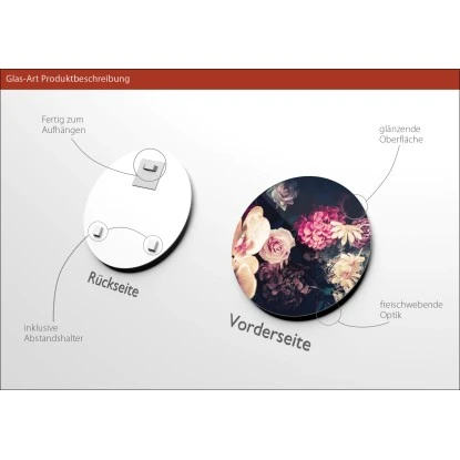 Glasbild Baroque Flowers II 30 Cm X 30 Cm – Bild 3