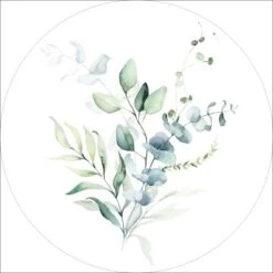 Glasbild Watercoloured Leaves I 30 Cm X 30 Cm