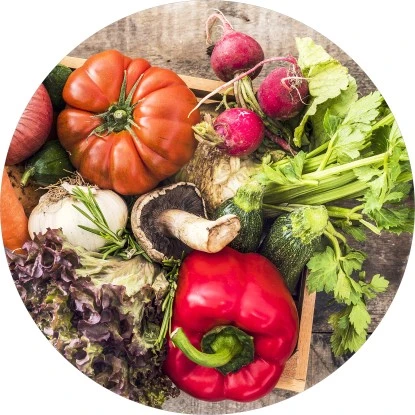 Glasbild Gemüse II 30 Cm X 30 Cm