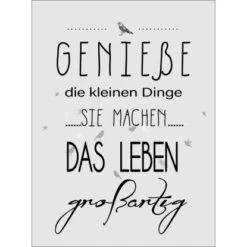 Deco Panel Genieße Das Leben 39 Cm X 29 Cm