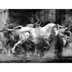 Leinwandbild Basic Than-Son Stierherde 116 Cm X 84 Cm