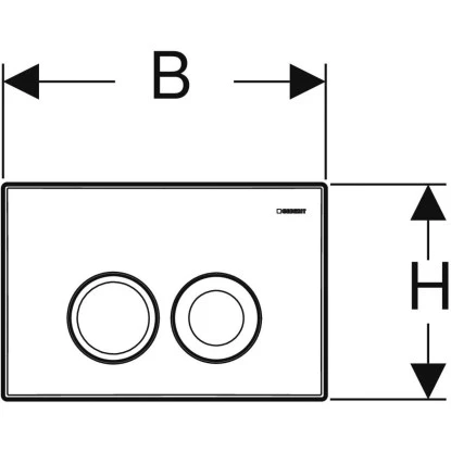 Geberit Betätigungsplatte Delta25 2-Mengen-Spülung Weiß – Bild 3