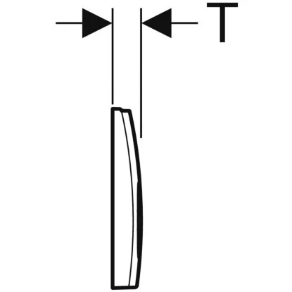 Geberit Betätigungsplatte Delta25 2-Mengen-Spülung Weiß – Bild 4