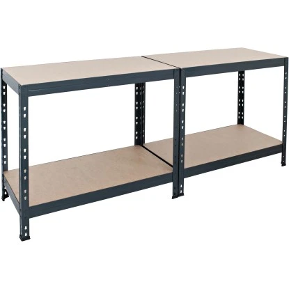 Metall-Schwerlast-Steckregal Rivet Anthrazit 180 Cm X 90 Cm X 45 Cm 4 Böden – Bild 3