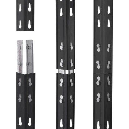 Metall-Schwerlast-Steckregal Rivet Anthrazit 180 Cm X 90 Cm X 45 Cm 4 Böden – Bild 5