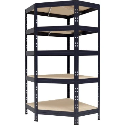 Metall-Eck-Schwerlast-Steckregal Rivet Anthrazit 180 Cm X 90 Cm X 45 Cm X 65 Cm – Bild 4