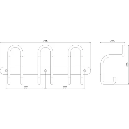 Siro Hakenleiste 1783 Metall Aluminium Länge 300 Mm 6 Haken – Bild 6