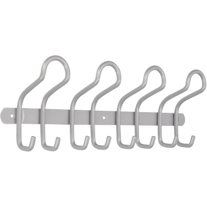 Siro Hakenleiste 1783 Metall Aluminium Länge 400 Mm 8 Haken – Bild 3