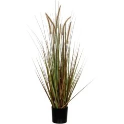 Mica Decorations Kunstpflanze Federgras Dogtail Ø 45 Cm X 120 Cm Grün