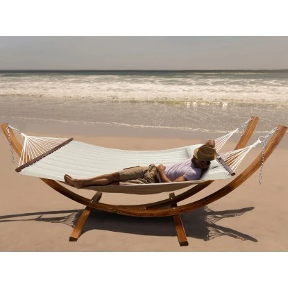 Axi Hängematte Hawaii Set Mit Holzgestell Beige – Bild 2