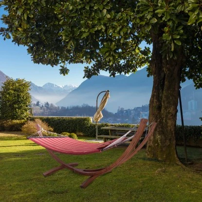 Axi Hängematte Hawaii Set Mit Holzgestell Rot – Bild 3