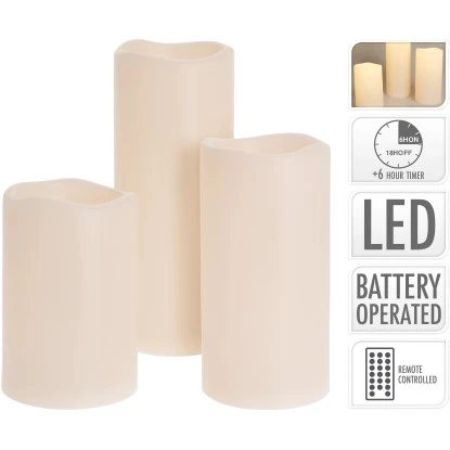 LED-Kerze 3er-Set Ivory â Bild 2