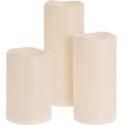 LED-Kerze 3er-Set Ivory