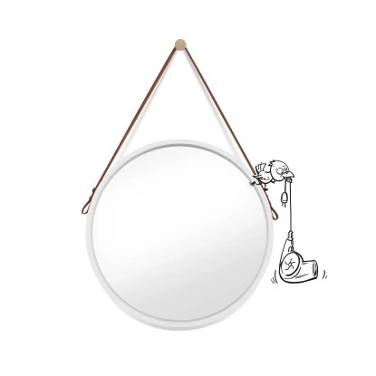 Baliv Wandspiegel SP-50.10 RundØ 50 Cm Weiß – Bild 2