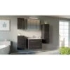 Posseik Badmöbel-Set Homeline 80 Cm Anthrazit Seidenglanz 5-teilig