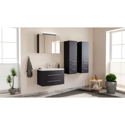 Posseik Badmöbel-Set Luna 80 Cm Anthrazit Seidenglanz4-teilig – Bild 9