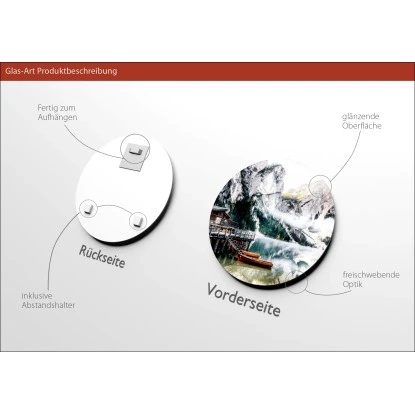 Pro Art Glasbild Wildsee IV Ø 30 Cm – Bild 3