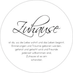 Pro Art Glasbild Zuhause Ø 30 Cm