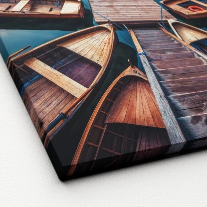 Pro Art Bild Canvas-Art Wooden Boats In The Lake 40 Cm X 40 Cm – Bild 3