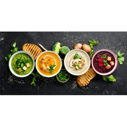 Pro Art Bild Canvas-Art Vegetable Soup Bowls 100 Cm X 50 Cm