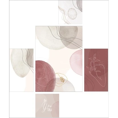 Pro Art Bilder Canvas-Art Line Art Impressions 2x 25x25cm, 2x 25x45cm, 50x70cm