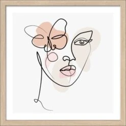 Pro Art Bild Framed Art Line Art Faces III 30 Cm X 30 Cm