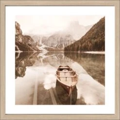 Pro Art Bild Framed Art Bootsfahrt Auf Bergsee III 50 Cm X 50 Cm