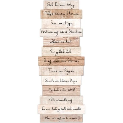 Pro Art Bild Cut-Out Lebensmotto 70 Cm X 25 Cm