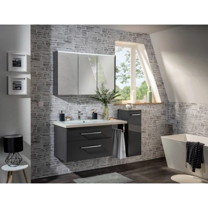 Fackelmann Spiegelschrank 110 Cm Denver Anthrazit â Bild 3