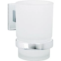 Fackelmann Glas Mit Halterung Mare Chrom