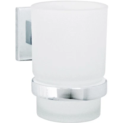 Fackelmann Glas Mit Halterung Mare Chrom