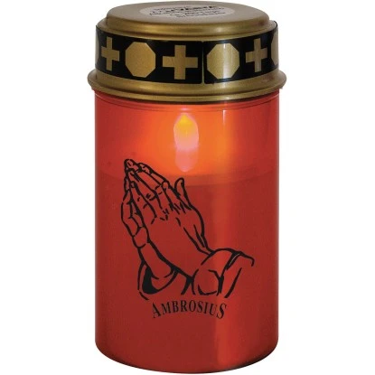 Ambrosius Elektronisches Grablicht Ewiglicht 200 Tage Inkl. Batterie Rot