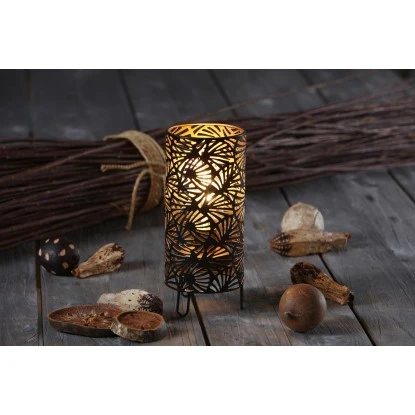 LED Stehlampe Black Metall Mittel 10,5 X 23,5 Cm Kupfer-Schwarz – Bild 3