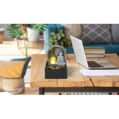 Globo LED-Brunnen Fontana 4-flammig Anthrazit 180 X 180 X 240 Mm