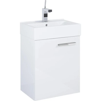 Elita Waschplatz Diego 45 Cm Soft-Close-Tür Weiß Hochglanz – Bild 2